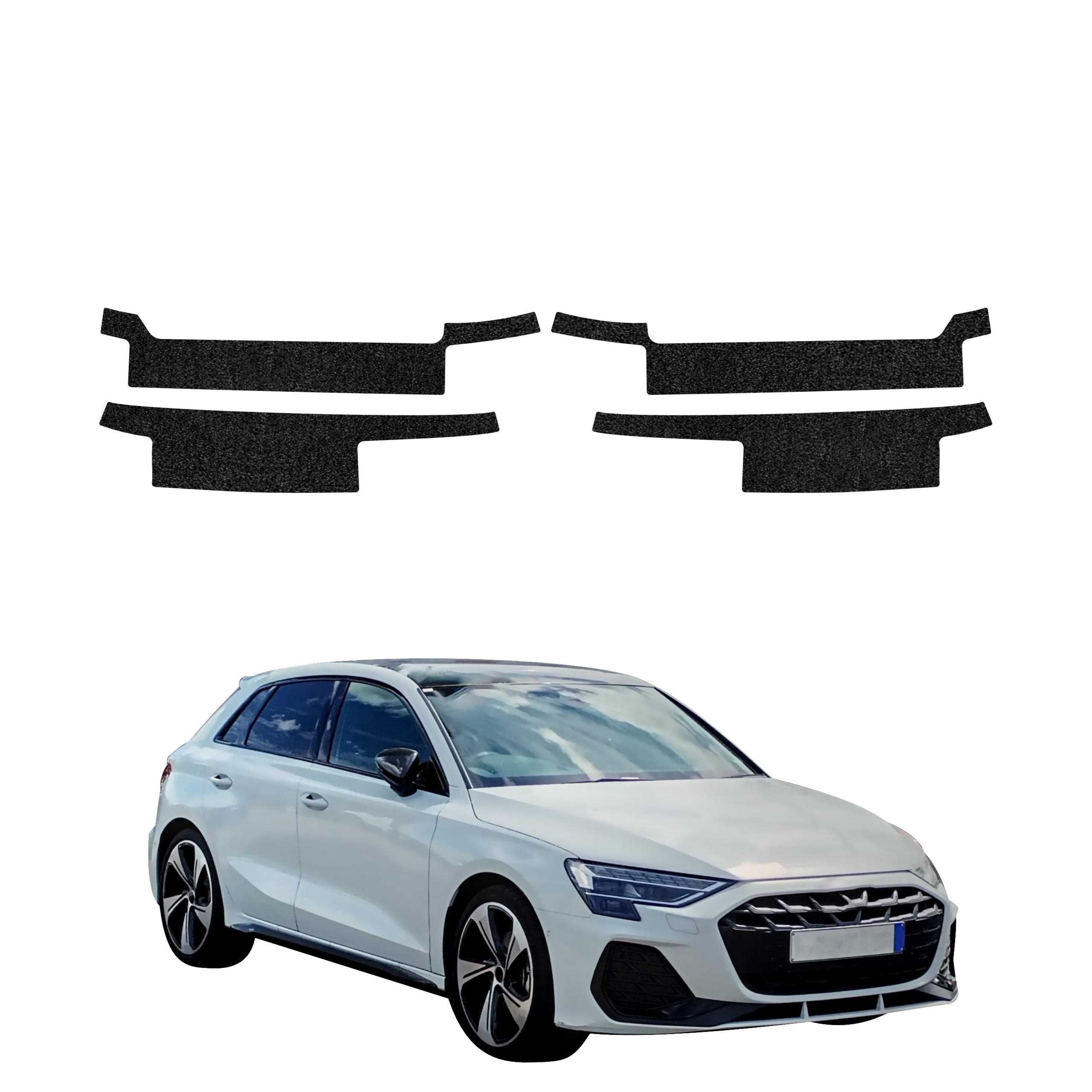 4w1 Czarna powłoka techniczna Grizz Protector na progi Audi A3 8Y Hatchback 5D (2024-2026)