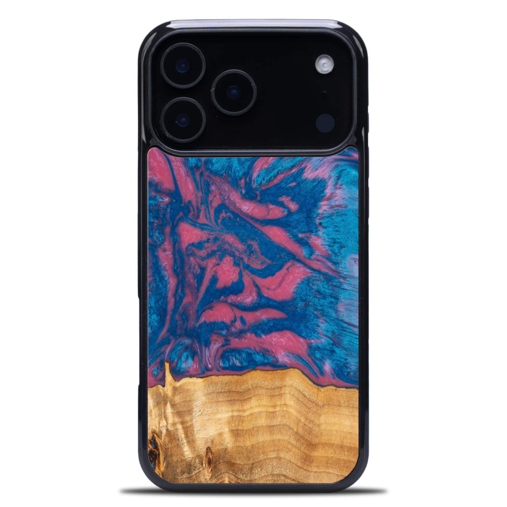 Drewniane etui do iPhone 17 Pro Max, Bewood Unique Neons Vegas