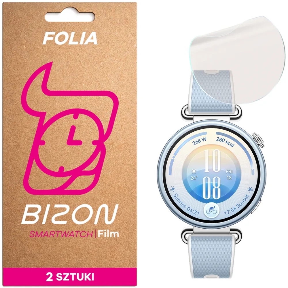 Folia matowa Bizon Watch Film Matte Duo do Huawei Watch GT 7 41 mm, 2 sztuki
