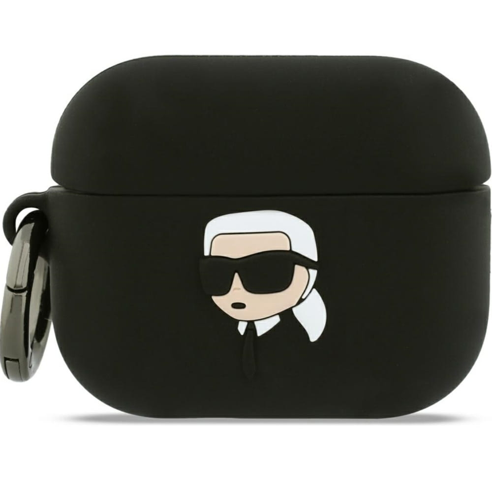 Etui Karl Lagerfeld Silicone Karl Head 3D do AirPods Pro 3, czarne