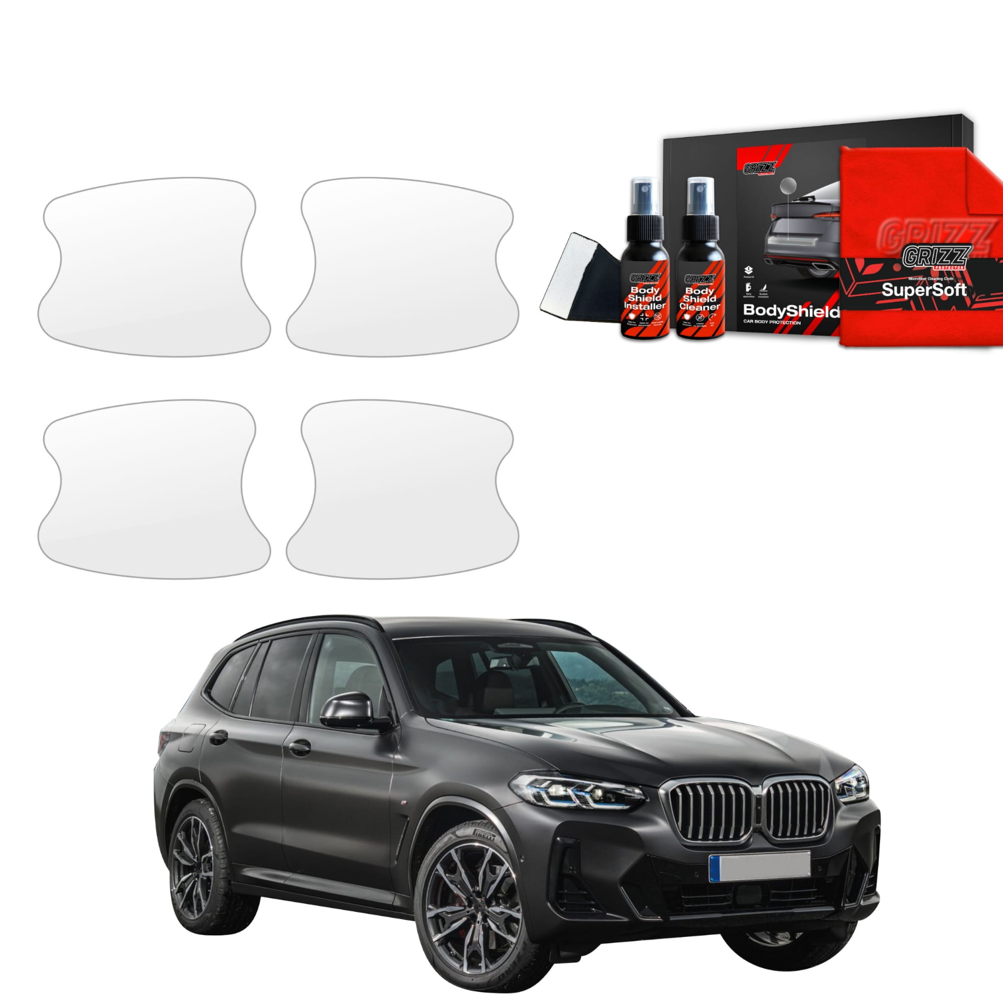 4w1 Folia ochronna pod klamki Grizz Protector do BMW X3 (2021-2024)