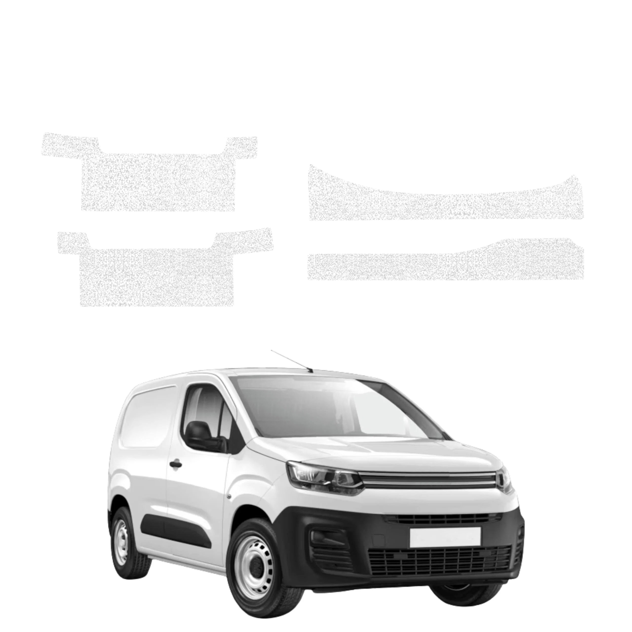 4w1 Biała powłoka techniczna Grizz Protector na progi z wcięciami Citroen Berlingo VAN (2018-2026)