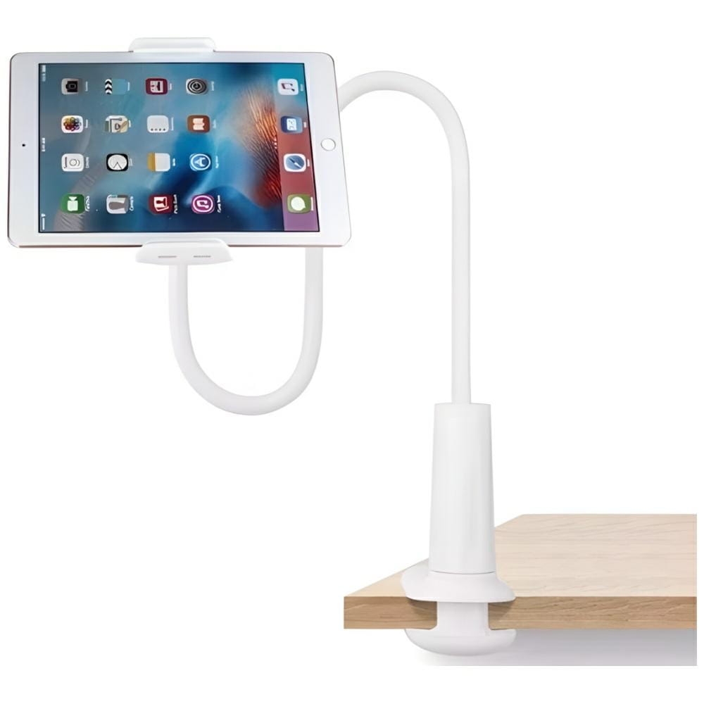 Image of Uchwyt biurkowy na telefon / tablet, AWEI X3, długie ramię, biały