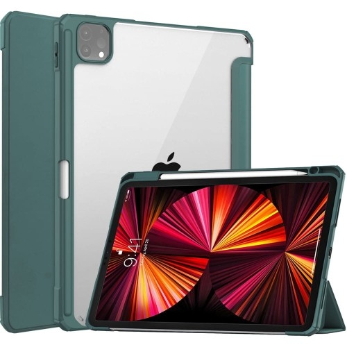 Image of Etui Bizon Case Tab Clear Matt do Apple iPad Pro 11 2022/2021/2020/2018, ciemnozielone