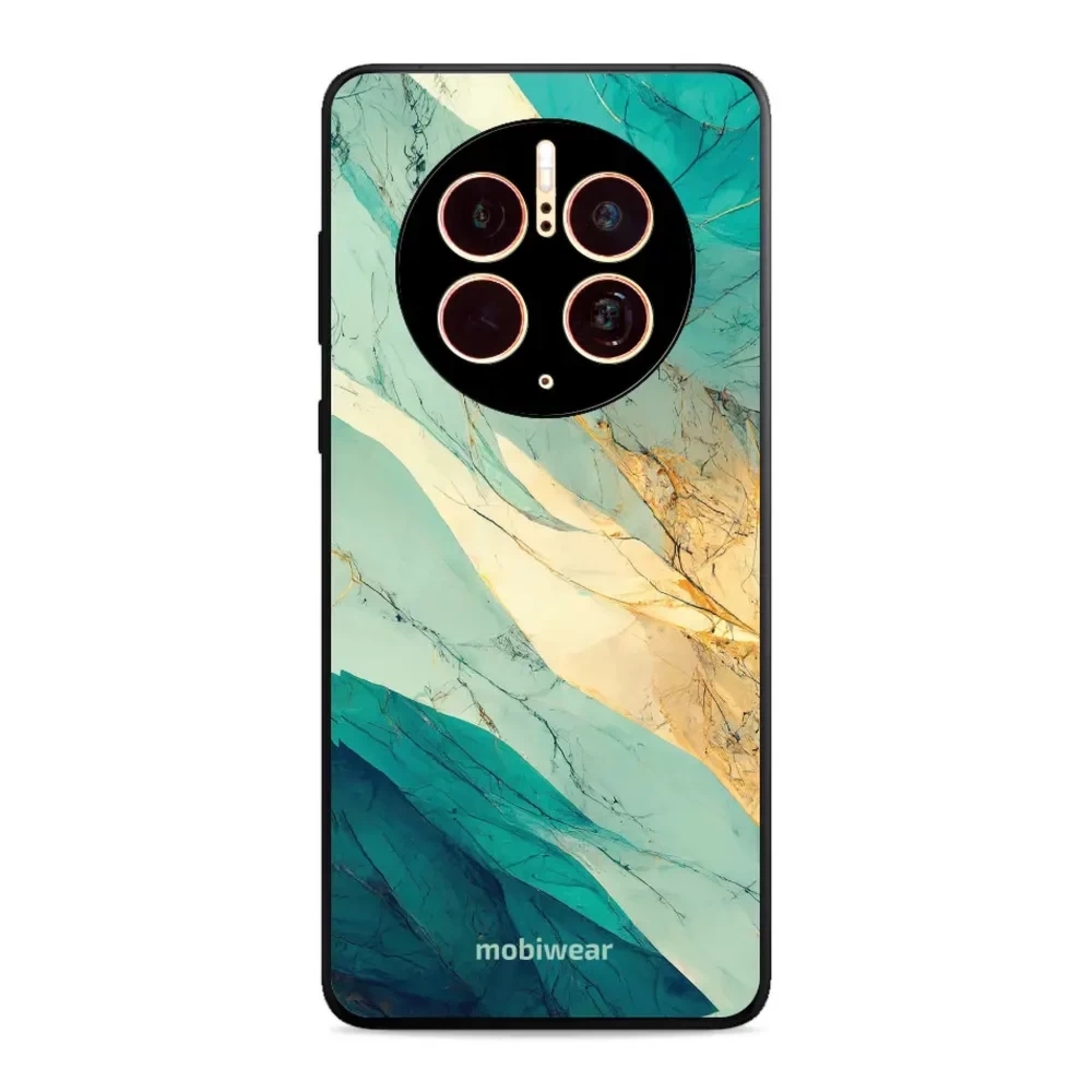 Etui ochronne do Huawei Mate 50 Pro, Mobiwear Glossy Case, turkusowy marmur