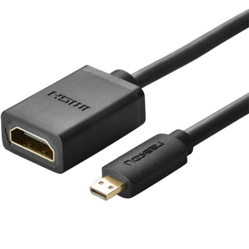 Image of Kabel, przejściówka Ugreen HDMI - micro HDMI, adapter 19 pin, 4K, 20 cm, czarny