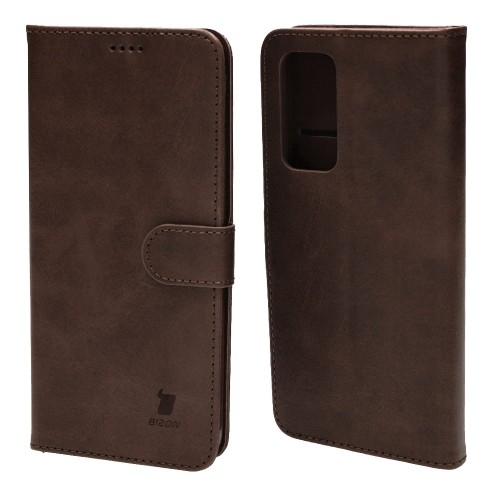 Image of Etui Bizon Case Wallet do Xiaomi 12 Lite, ciemnobrązowe