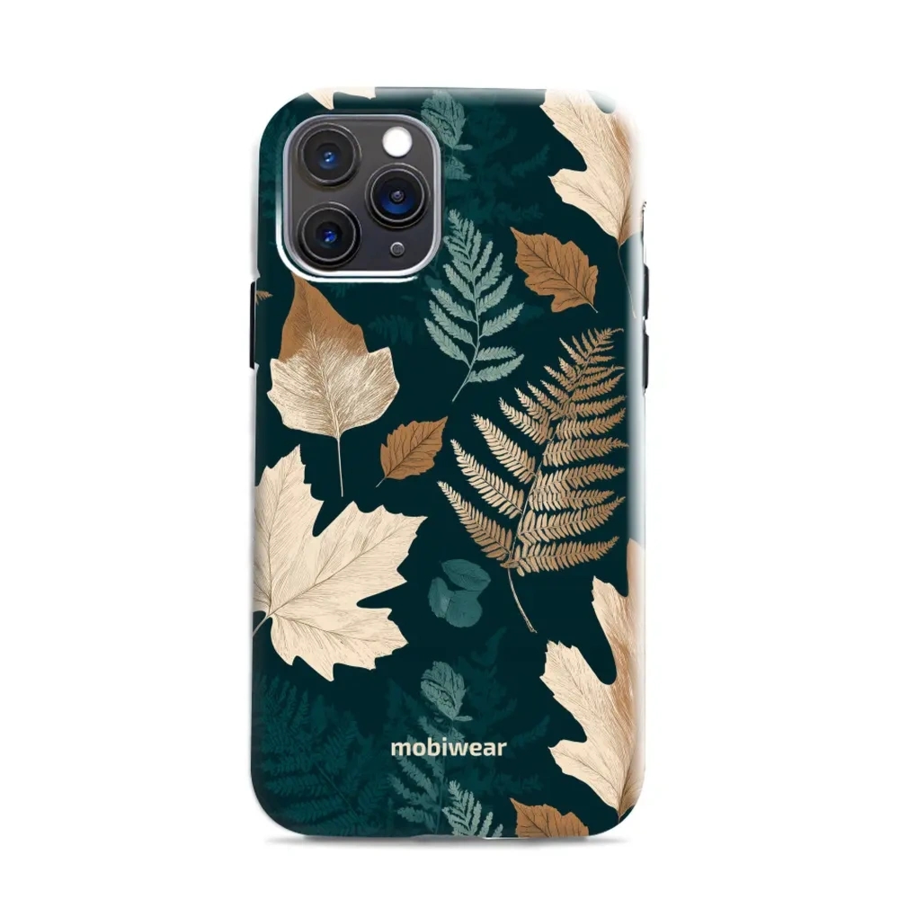 Etui ochronne do iPhone 11 Pro, Mobiwear Elite Pro, zielnik z liści i paproci