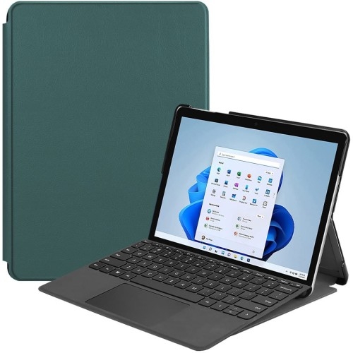 Image of Etui Bizon Case Tab Croc do Microsoft Surface Go 4 / Go 3 / Go 2 / Go, ciemnozielone
