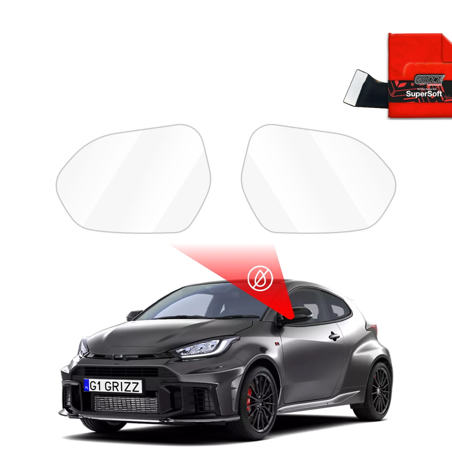 Folia przeciwdeszczowa Grizz Protector na lusterka do Toyota Yaris GR (2020-2026)