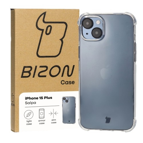 Image of Elastyczne etui Bizon Case Salpa do iPhone 15 Plus, przezroczyste