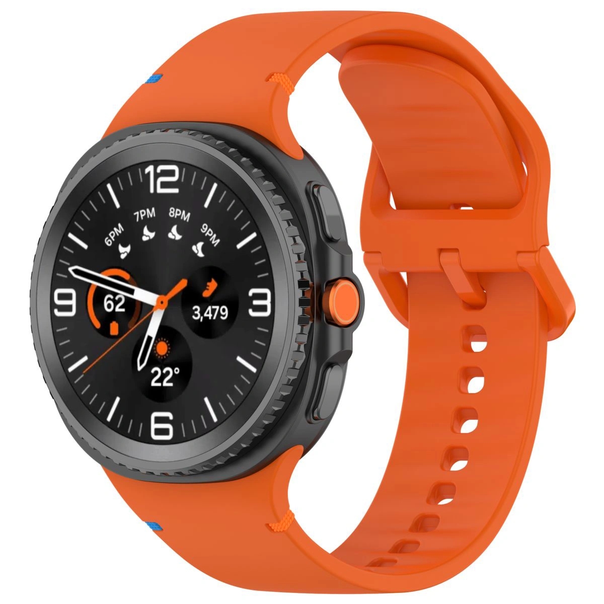 Silikonowy pasek Bizon Strap Watch Silicone G do Galaxy Watch 8 40 mm / 44 mm / 8 Classic 46 mm, pomarańczowy
