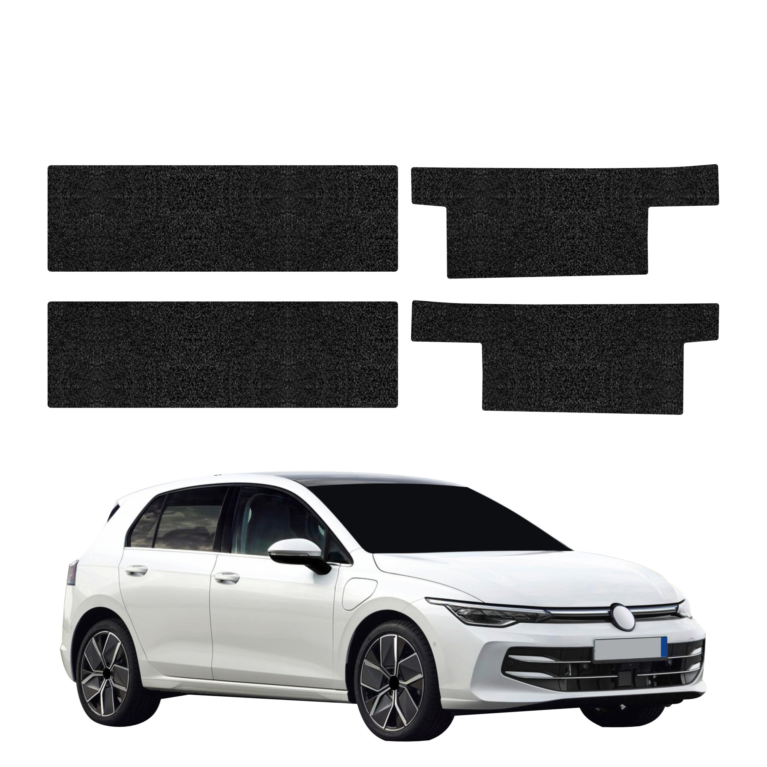 4w1 Czarna powłoka techniczna Grizz Protector na całe progi Volkswagen Golf 8 Hatchback (2024-2026)