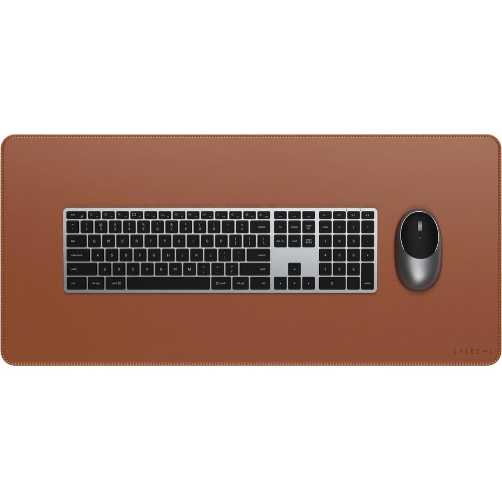 OUTLET: Podkładka na biurko ze skóry wegańskiej, Satechi Premium Desk Mat, brązowa
