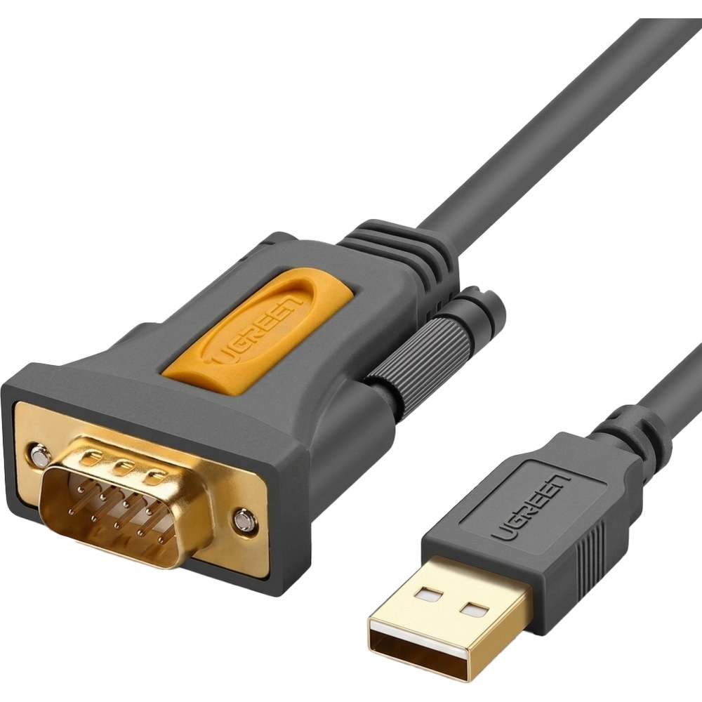 Kabel Ugreen CR104 USB-A do DB9 RS-232, 3 m, szary
