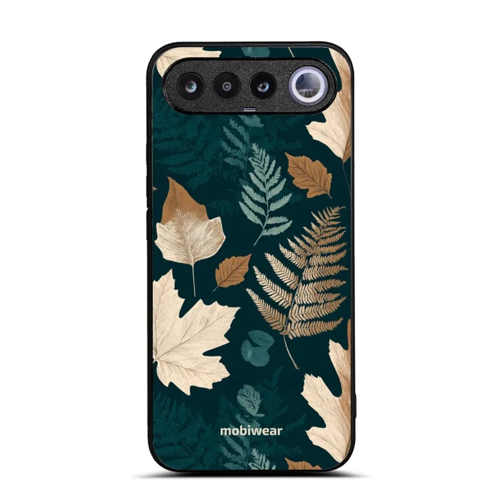 Etui ochronne do realme 16 5G, Mobiwear Glossy Case, zielnik z liści i paproci