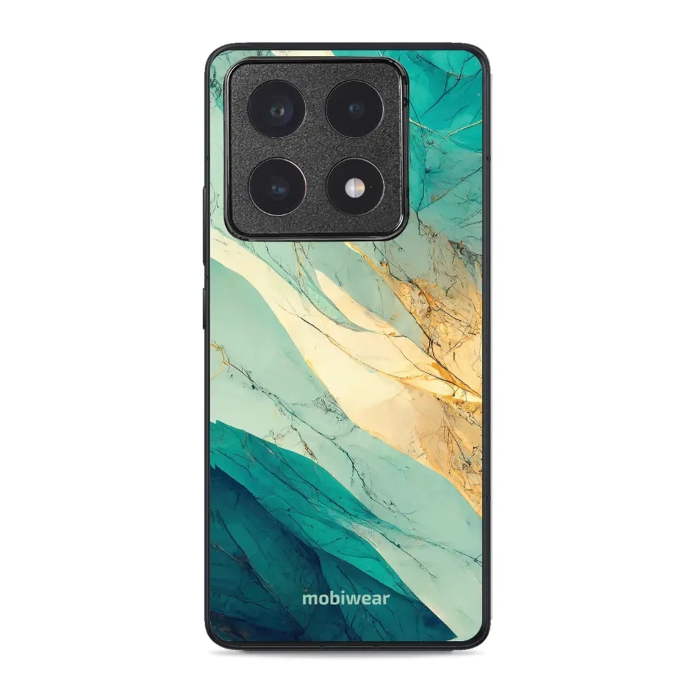 Etui ochronne do Xiaomi 14T Pro, Mobiwear Glossy Case, turkusowy marmur