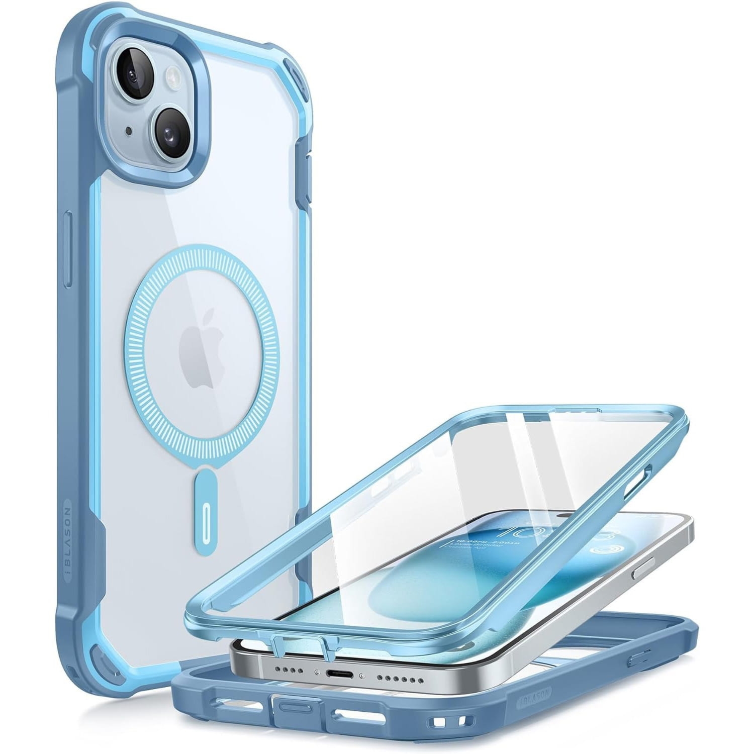 OUTLET: Etui pancerne Supcase i-Blason Ares Mag SP z MagSafe do iPhone 15, niebieskie