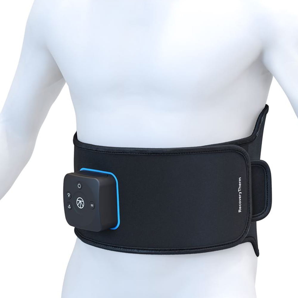 Image of Pas lędźwiowy Therabody RecoveryTherm Hot Vibration Back and Core, czarno-niebieski