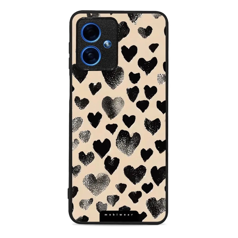 Etui ochronne do Motorola Moto G54 5G, Mobiwear Glossy Case, beżowa miłość