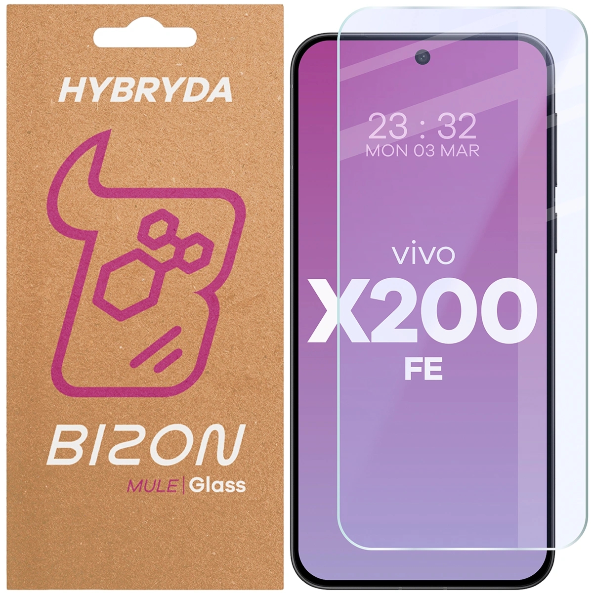 Elastyczne szkło hybrydowe Bizon Hybrid Mule do Vivo X200 FE