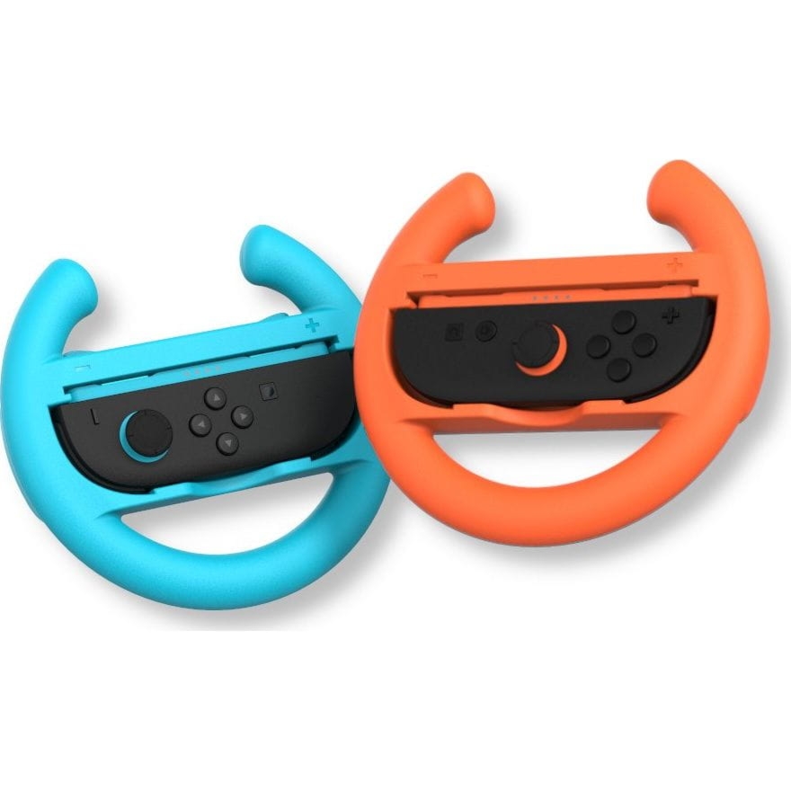 Uchwyty / nakładki YAXO Wheels Set do Joy-Conów Nintendo Switch 2 / OLED / 1, 2 sztuki, pomarańczowa / niebieska