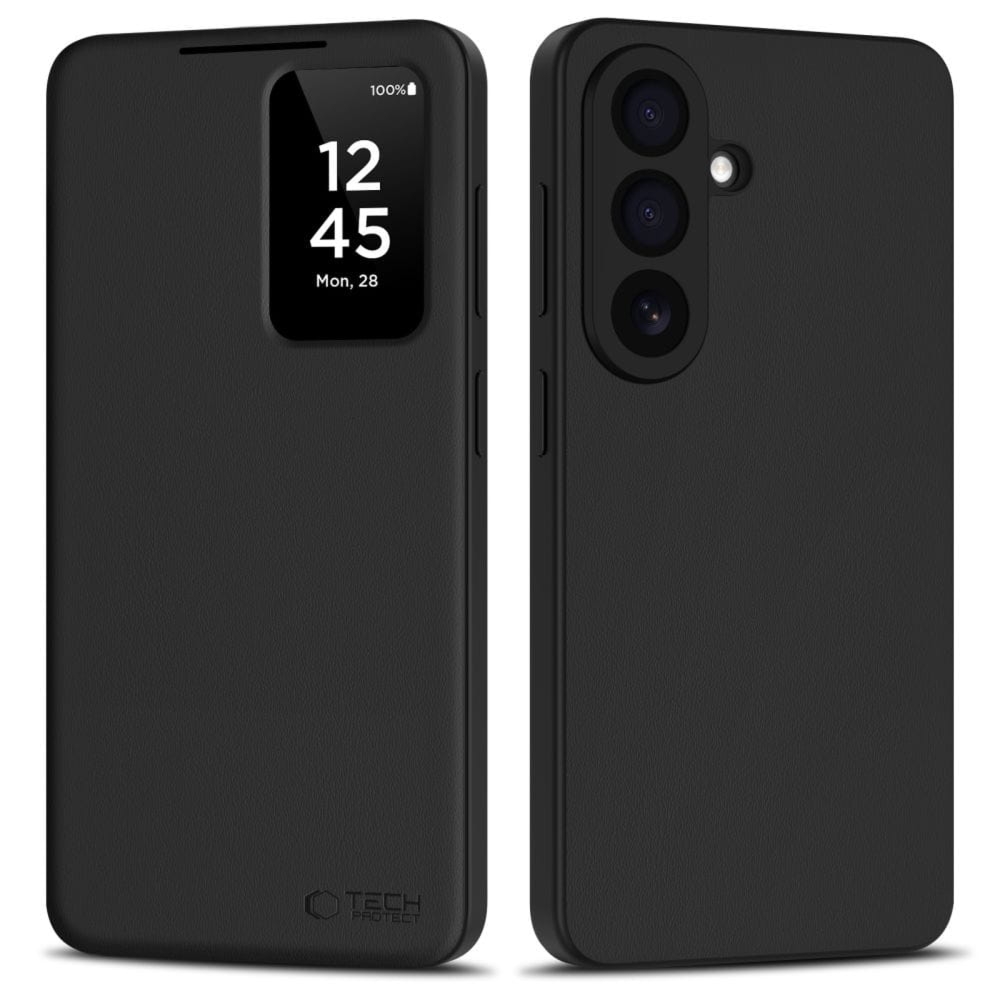 Etui z klapką Tech-Protect Smart Wallet do Galaxy A37 5G, czarne matowe
