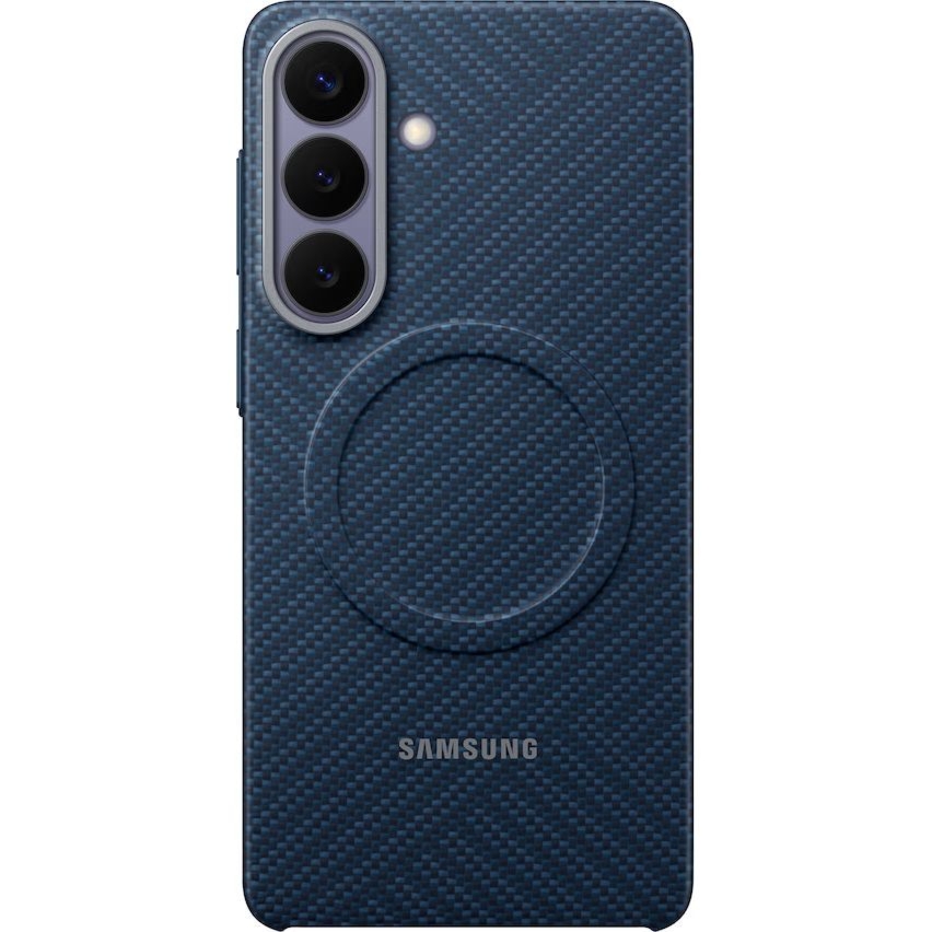 Oryginalne etui Samsung Carbon Magnet Case do MagSafe do Galaxy S26 Plus, granatowe z włóknem węglowym