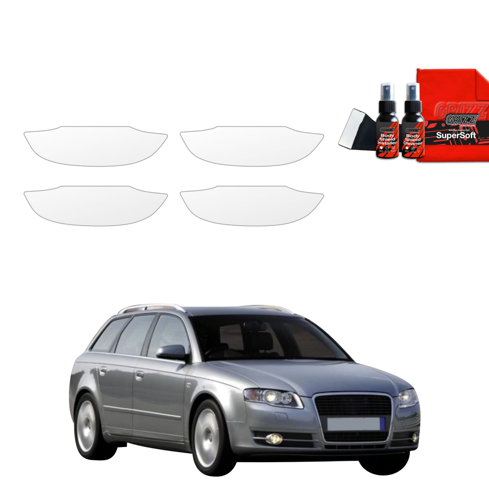 4w1 Folia ochronna pod klamki Grizz Protector do Audi A4 B7 Avant (2004-2008)
