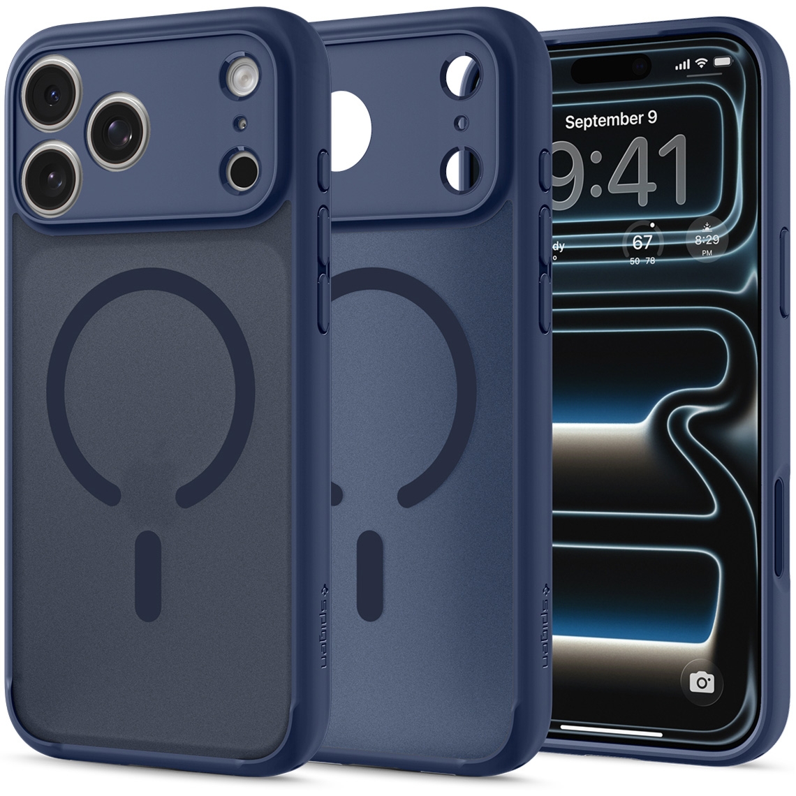 Etui Spigen Ultra Hybrid Mag do MagSafe do iPhone 18 Pro Max / 17 Pro Max, półprzezroczysto-niebieskie