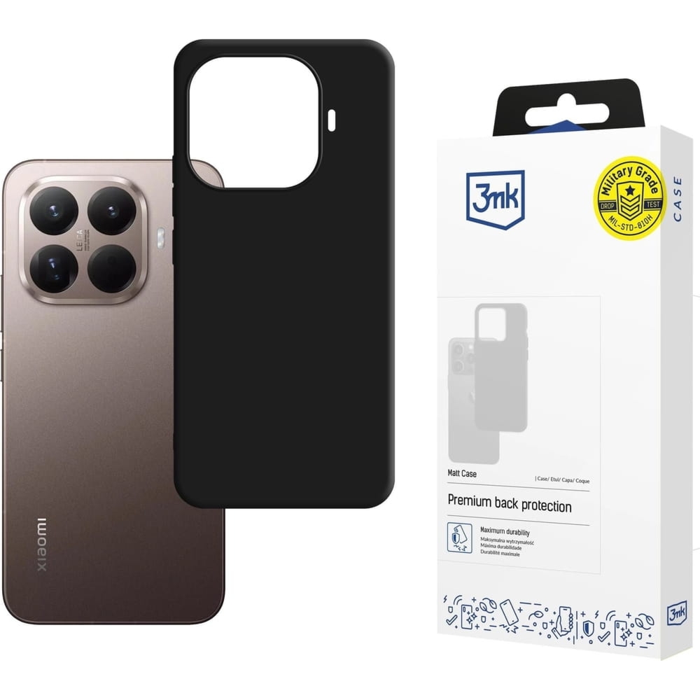 Etui 3mk Matt Case do Xiaomi 15T Pro, czarne matowe