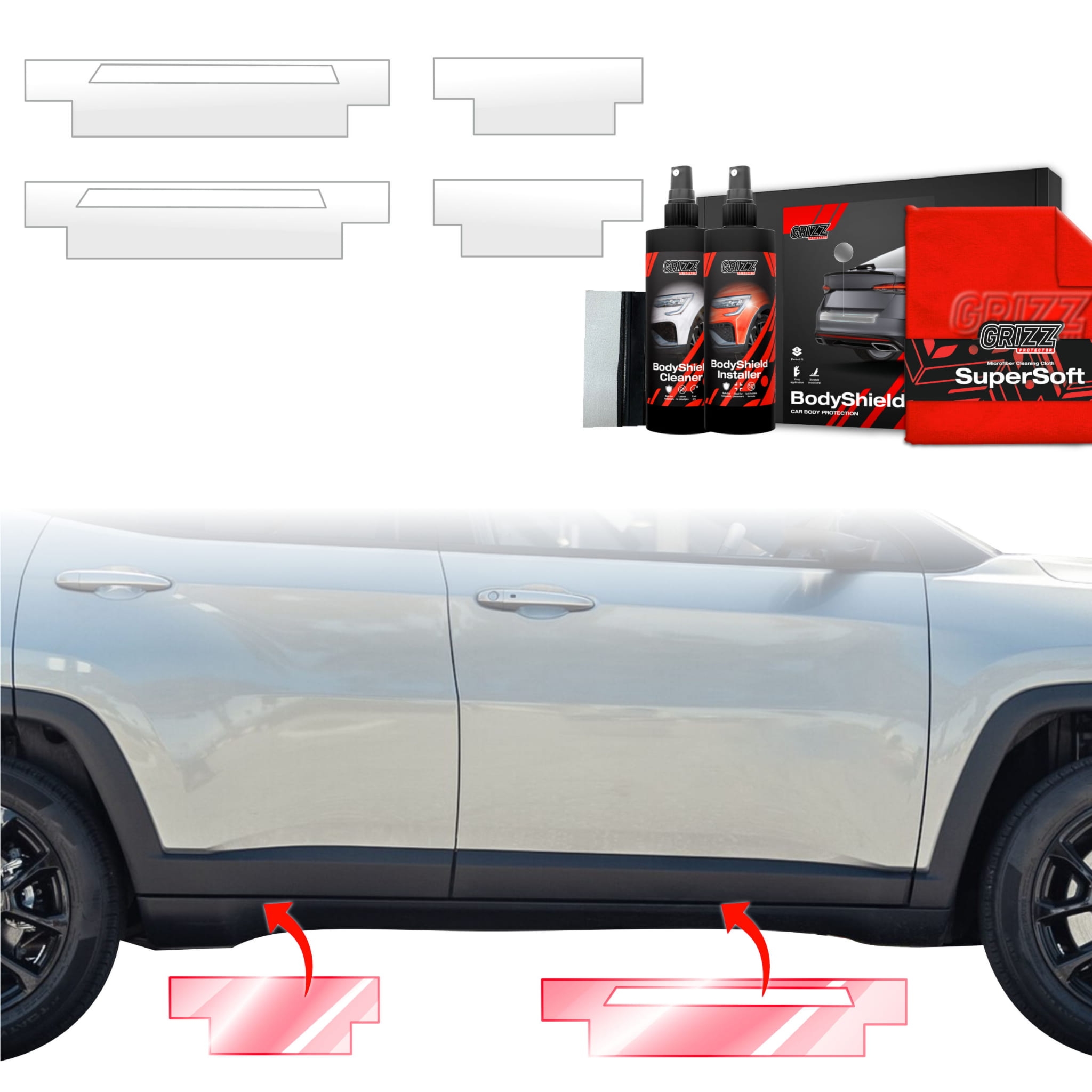 4w1 Folia ochronna na progi Grizz Protector do Jeep Compass (2020-2024)