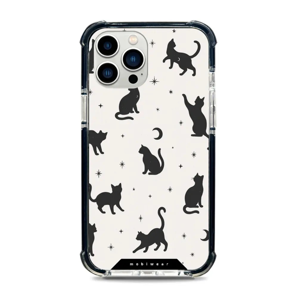 Etui ochronne do iPhone 12 Pro Max do MagSafe, Mobiwear Elite Bumper, kocia noc