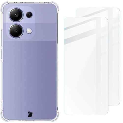 Image of Etui + 2x szkło Bizon Case Clear Pack do Xiaomi Redmi Note 13 4G, przezroczyste