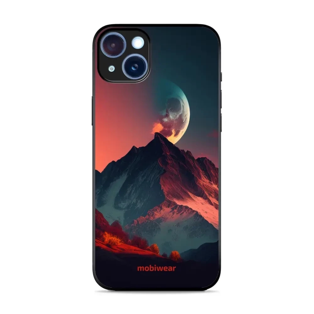 Etui ochronne do iPhone 15 Plus, Mobiwear Glossy Case, górski zmierzch