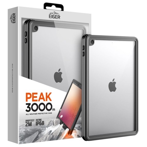 Image of Etui Eiger Peak 3000m iPad 9/8/7 gen. 10.2 2021/2020/2019, przezroczysto-czarne