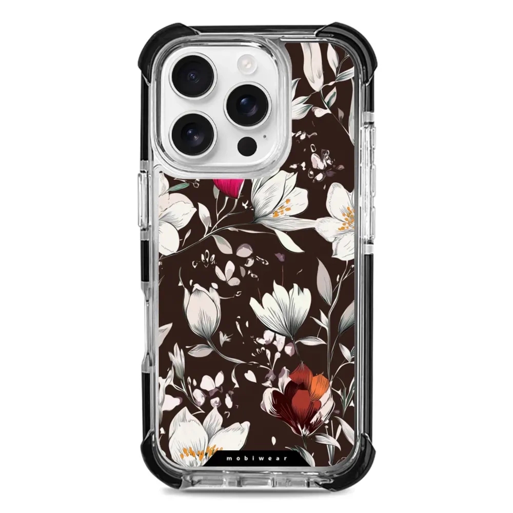 Etui ochronne do iPhone 16 Pro do MagSafe, Mobiwear Elite Bumper, nocny bukiet