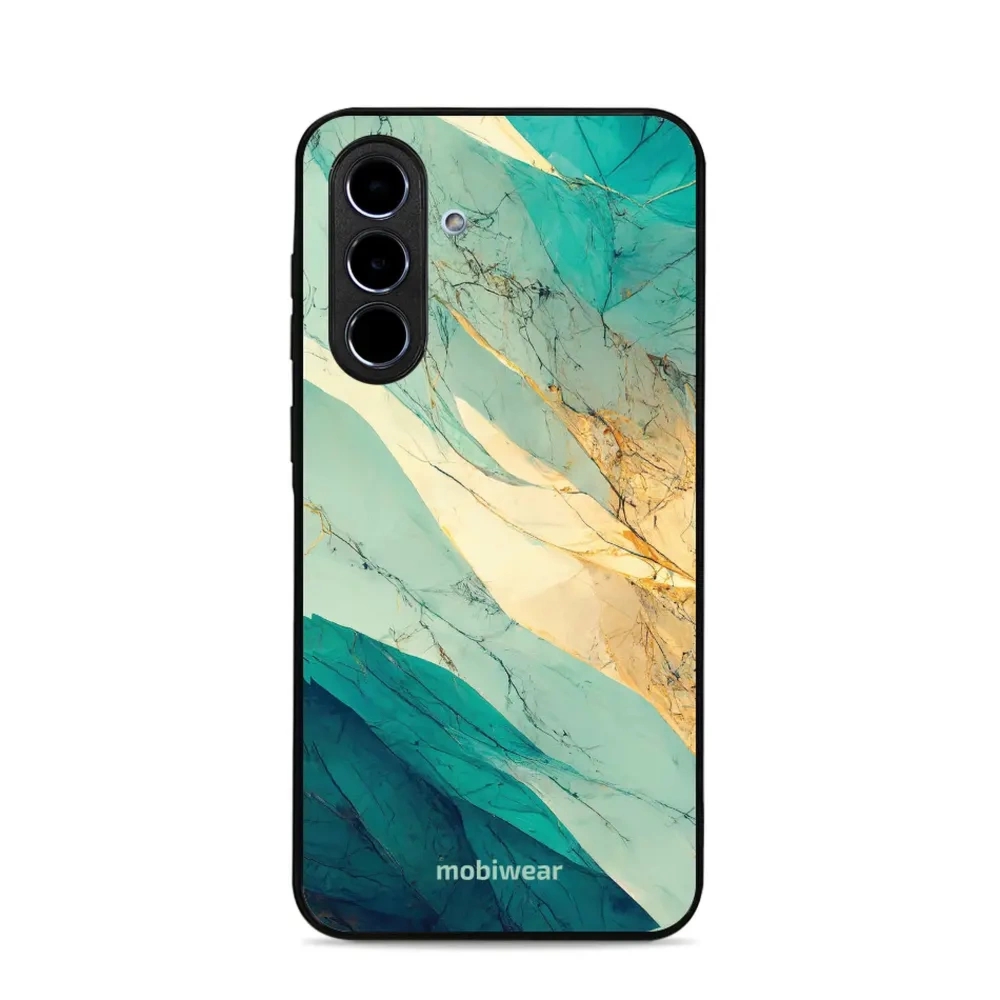 Etui ochronne do Galaxy A56 5G, Mobiwear Glossy Case, turkusowy marmur