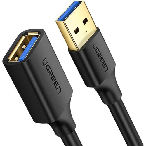 Image of Kabel przejściówka Ugreen US129 USB 3.0 (żeński) - USB 3.0 (męski), przedłużacz 5 Gbps, 0,5 m, czarny