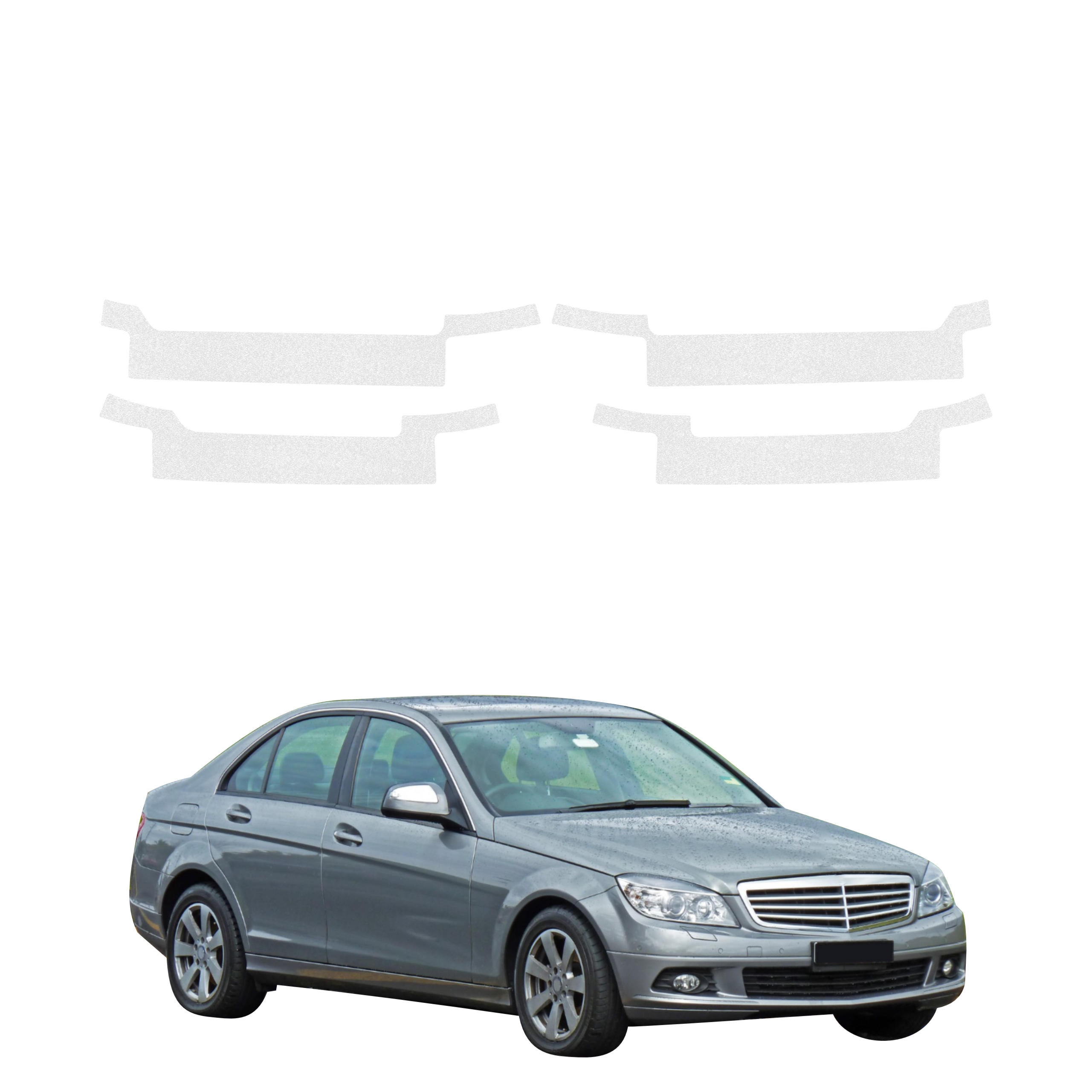 4w1 Bezbarwna powłoka techniczna Grizz Protector na progi Mercedes Benz C Klasa W204 Sedan (2007-2011)