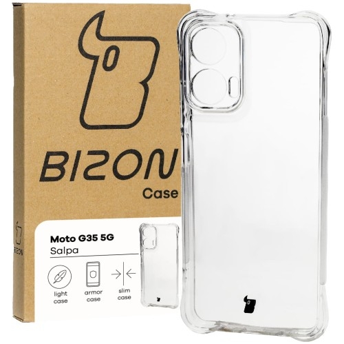 Image of Elastyczne etui Bizon Case Salpa do Motorola Moto G35 5G, przezroczyste