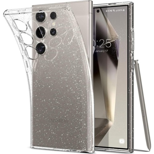 Image of Etui Spigen Liquid Crystal Glitter do Galaxy S24 Ultra, przezroczyste z brokatem