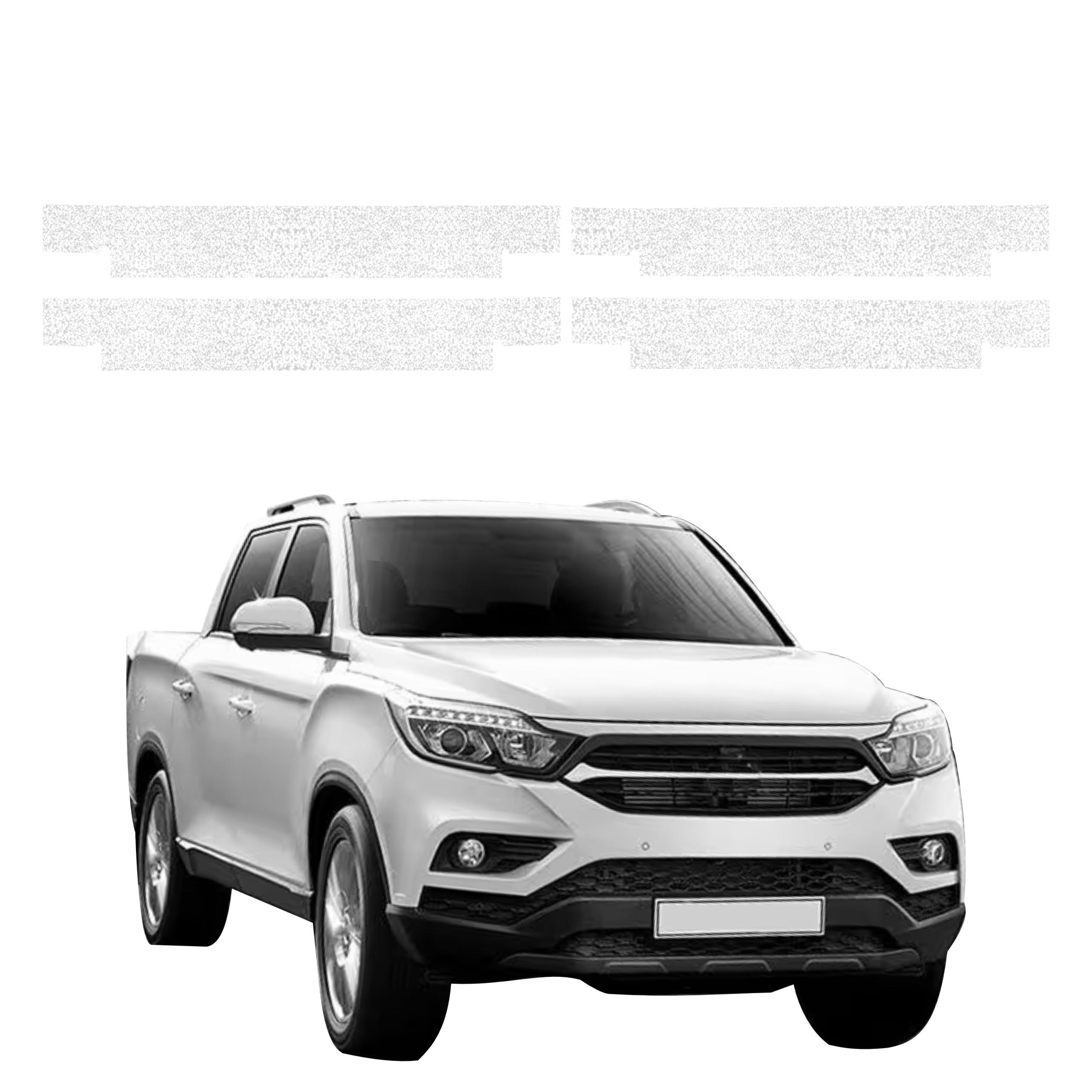 4w1 Biała powłoka techniczna Grizz Protector na progi SsangYong Musso (2023-2026)