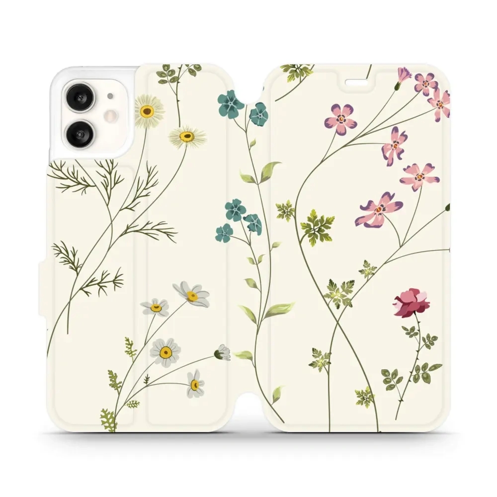 Etui z klapką do iPhone 11, Mobiwear Book, polne kwiaty