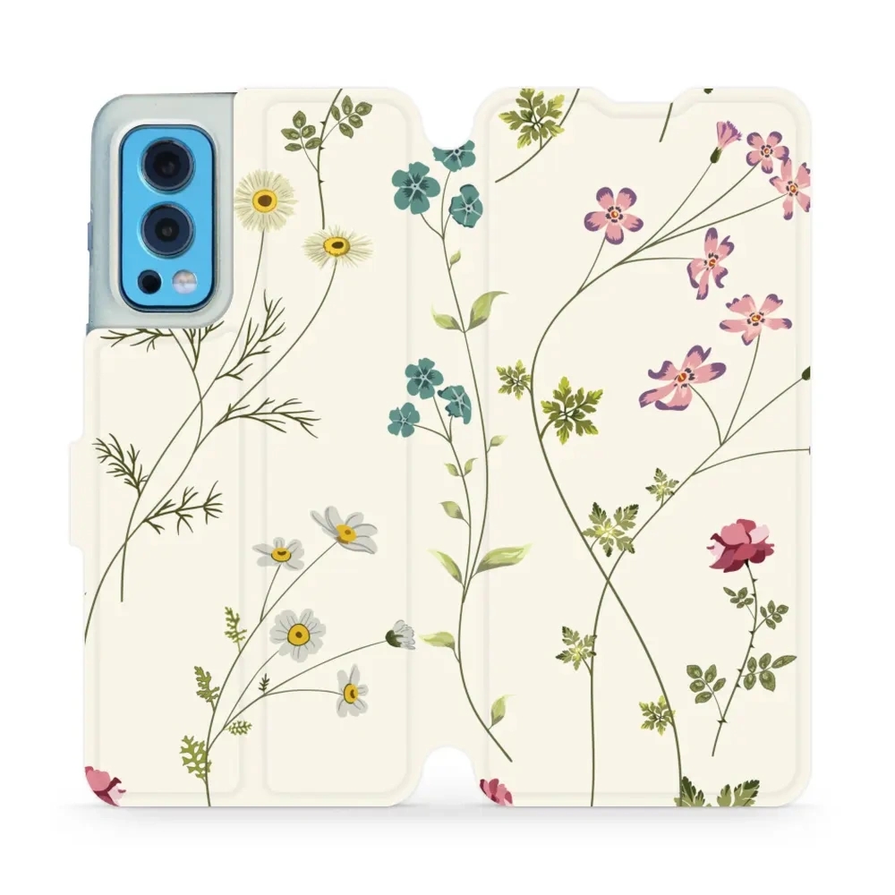 Etui z klapką do OnePlus Nord 2 5G, Mobiwear Book, polne kwiaty