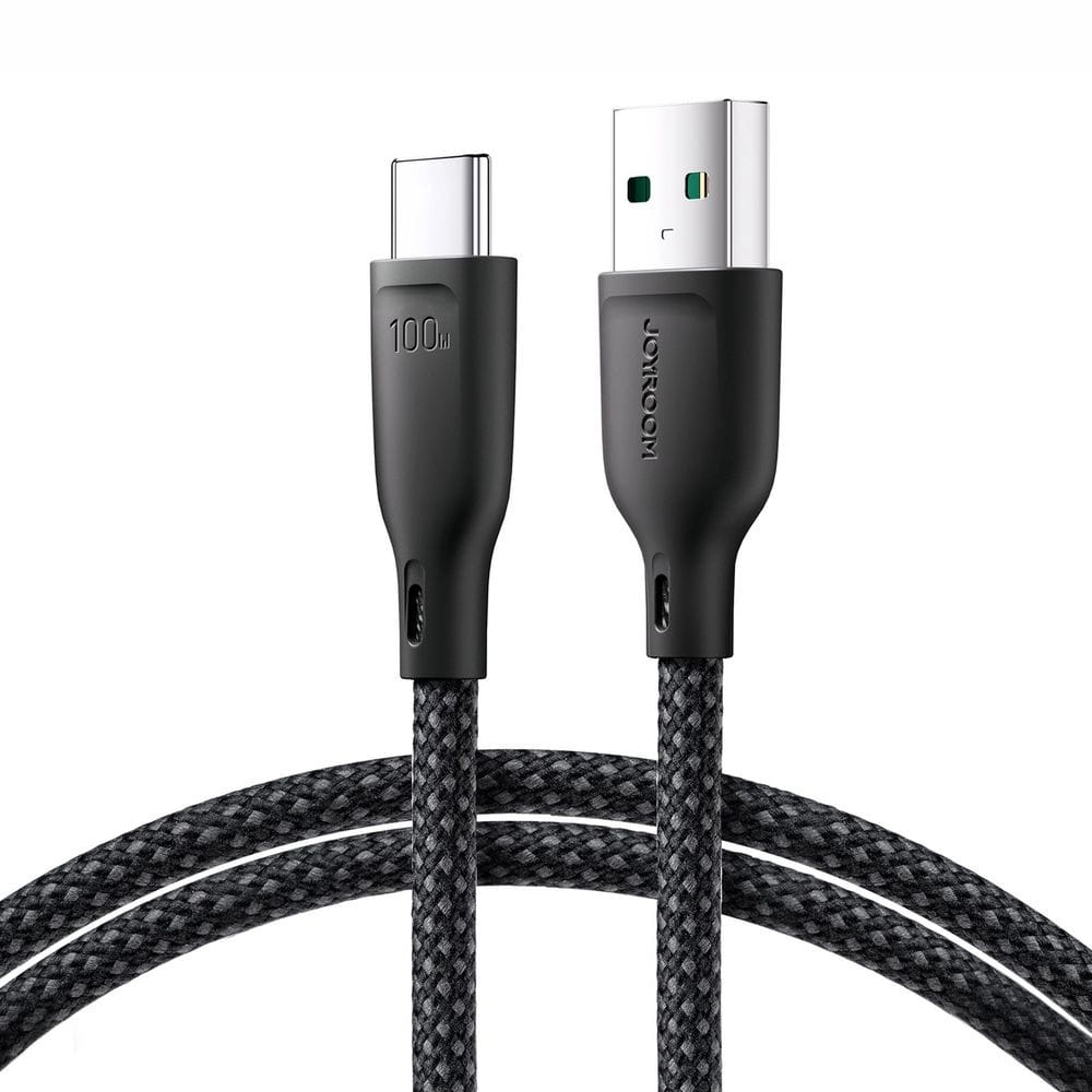 Image of Kabel do ładowania / transmisji danych Joyroom Multi-Color USB-A do USB-C, 100W, 1m, czarny