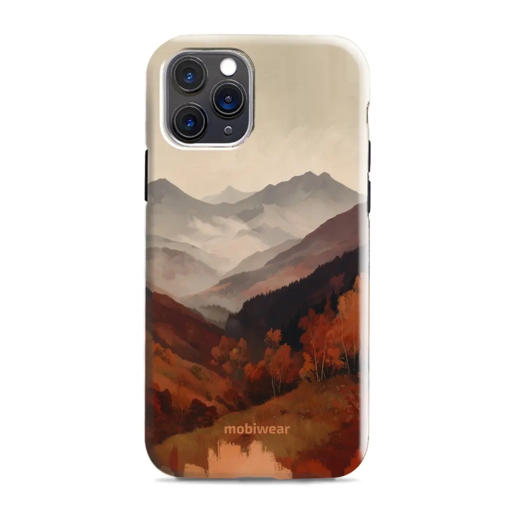 Etui ochronne do iPhone 11 Pro Max, Mobiwear Elite Pro, mglista dolina w górach