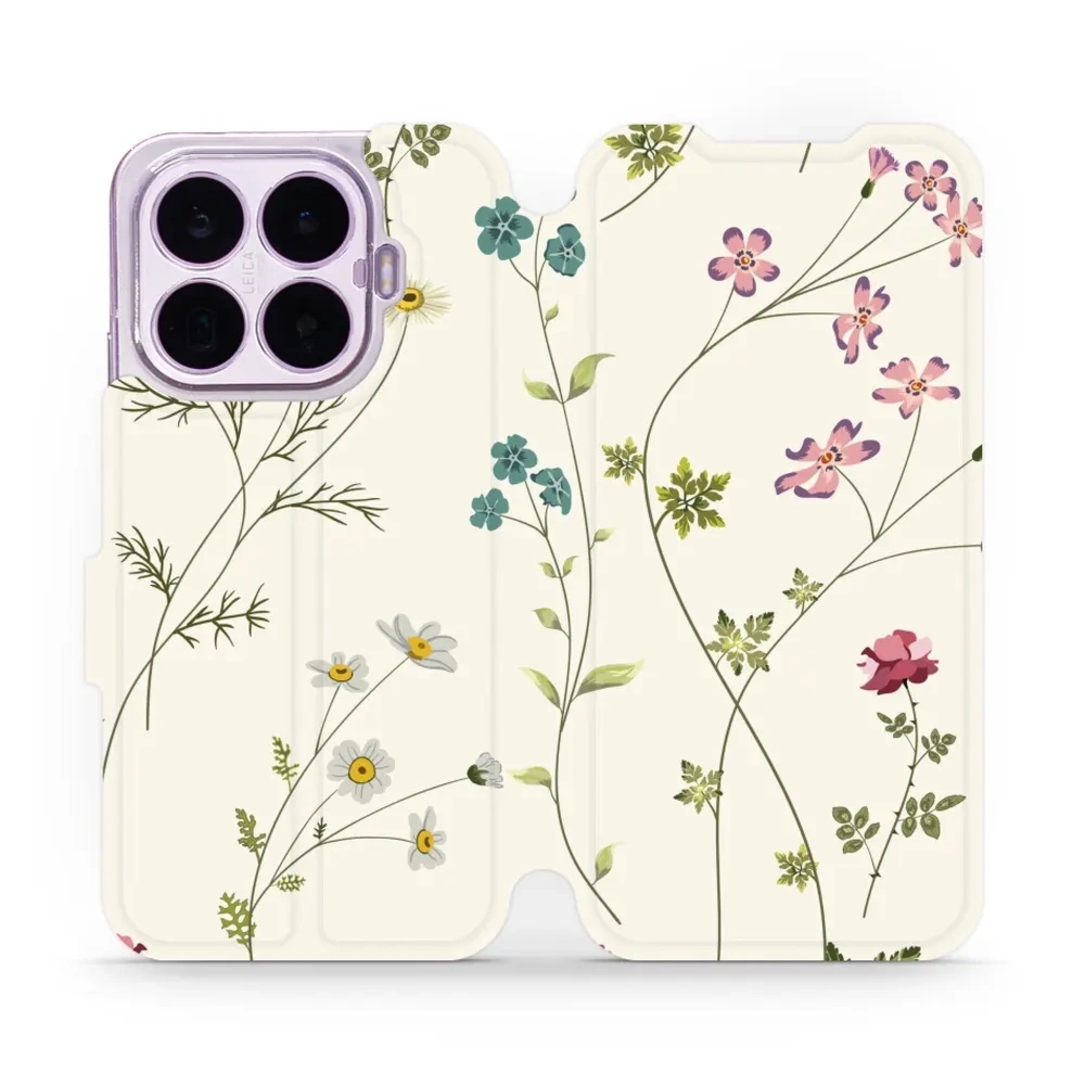 Etui z klapką do Xiaomi 17T, Mobiwear Book, polne kwiaty