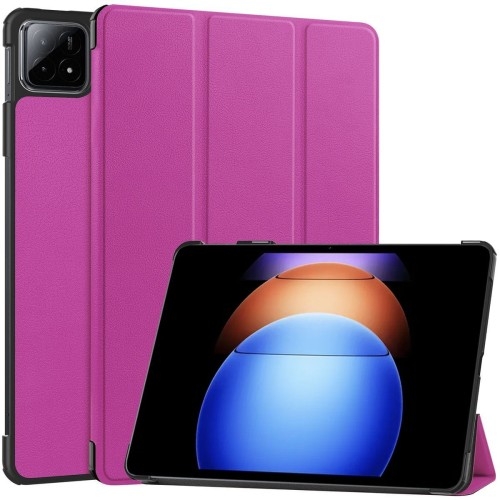 Image of Etui Bizon Case Tab Croc do Xiaomi Pad 6S Pro, fioletowe