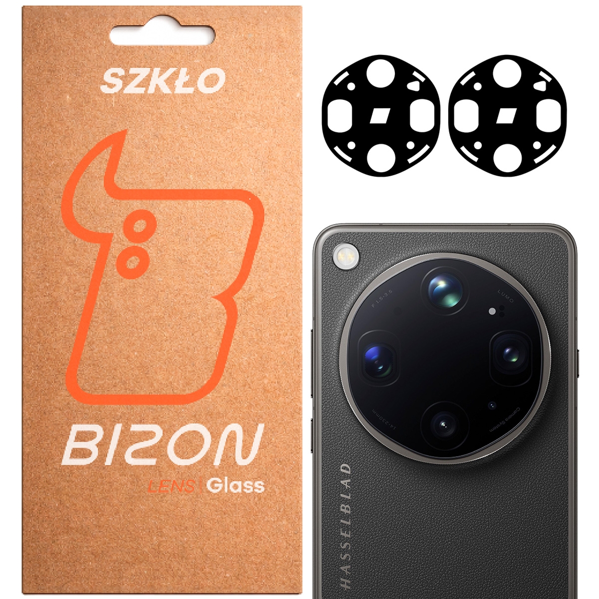 Szkło na aparat Bizon Glass Lens do Oppo Find X9 Ultra, 2 sztuki